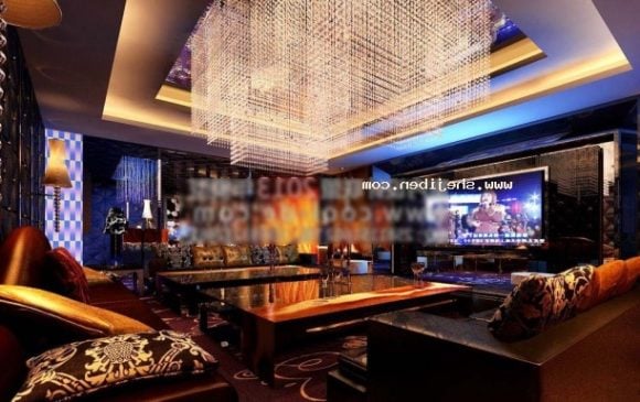 Luxury Bar Club Interior Scene