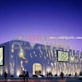 Modern Architecture Exhibition Center Building 3d model