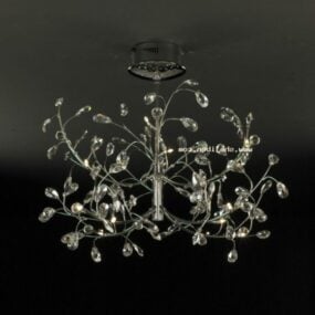 Crystal Ceiling Lamp Tree Style 3d model