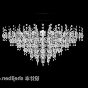 Crystal Ceiling Lamp Coin Shaped 3d model