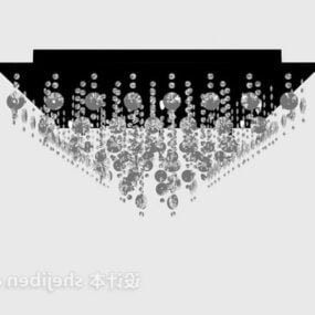 Crystal Ceiling Lamp Triangle Shade 3d model