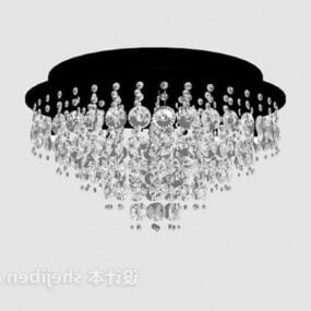 Crystal Ceiling Lamp Round Shaped 3d model