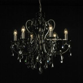 Crystal Candle Chandelier 3D-malli