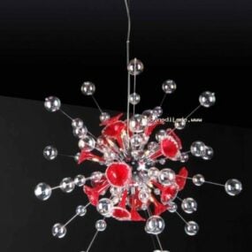 Kristall-Kronleuchter, kugelförmiges 3D-Modell