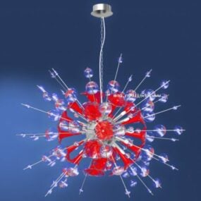 现代水晶球吊灯3d模型