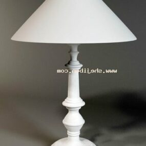 White Table Lamp For Bedroom 3d model