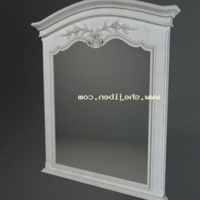 Bathroom Mirror Carved Frame 3d model