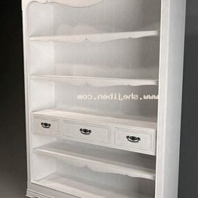 European White Shoes Cabinet 3d model