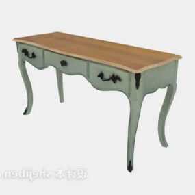 Console Table Curved Legs 3d model