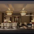 Luxury Restaurant Space Interior Scene