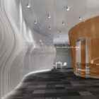 Modernism Elevator Corridor Interior Scene