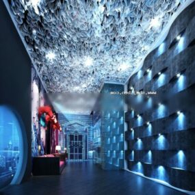 مدل سه بعدی صحنه داخلی راهرو آسانسور علمی تخیلی