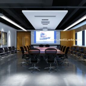 कार्यालय घटक बैठक कक्ष आंतरिक दृश्य 3डी मॉडल