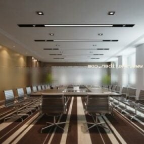 3D модель интерьера офиса современного конференц-пространства