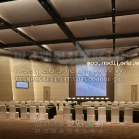 Large Space Of Conference Interior Scene 3d model