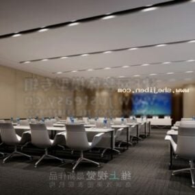 Large Hall Conference Space Interior Scene 3d model