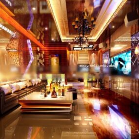 酒吧空间娱乐室3d模型