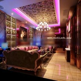 Hotel Bar Entertainment Room 3d model