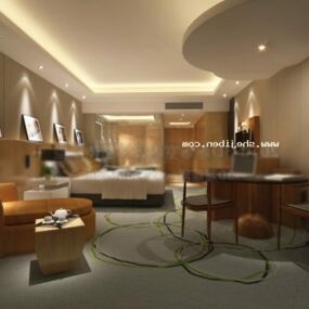 Hotel Room Suite Bedroom Furniture 3d model