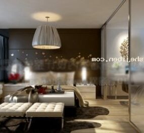 Hotellihuone Realistic Interior Scene 3D-malli
