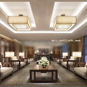 Hotel Entertainment Room Lobby Interior 3d model