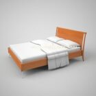 Model 3d z podwójnym łóżkiem.