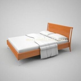 מיטה זוגית דגם 3D מינימליסטי