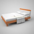 سرير مزدوج نموذج ثلاثي الأبعاد.
