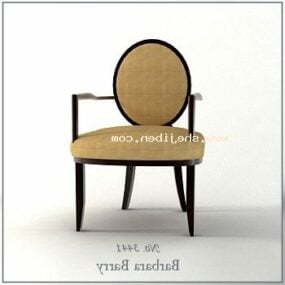 Upholstered Armchair With Cushion 3d model