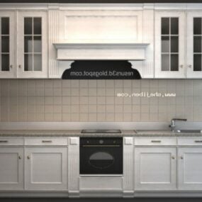 美式厨房橱柜家具3d模型