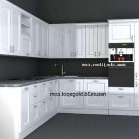 White Cabinet Furniture 3d model