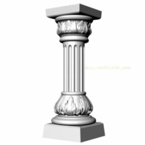 Modelo 3d de design clássico da coluna romana