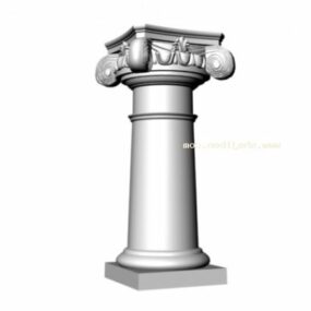 Roman Classic Stone Column V1 3d model