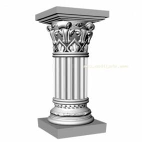 Lotus Ancient Column 3d-modell