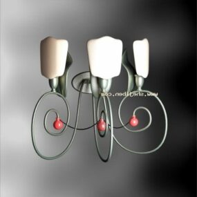 Wall Lamp Curved Steel Arms 3d model