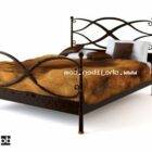 Rustic Double Bed Iron Frame