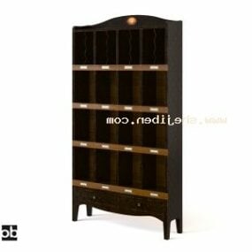Antique Wood Wine Cabinet 3d model