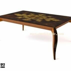 Coffee Table Curved Legs 3d model