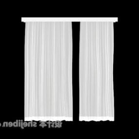 Window White Curtain 3d model