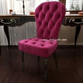 Modelo 3d de estofamento de cadeira roxa