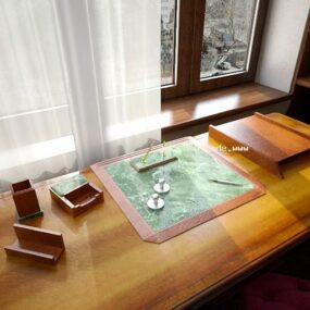 3д модель столовой посуды, рабочей мебели