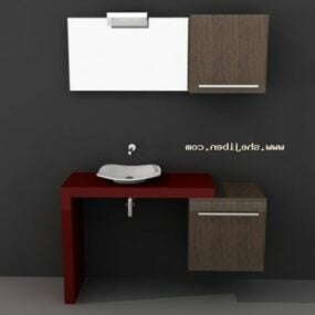 Käsienpesupöytä Moderni muotoiltu 3d-malli