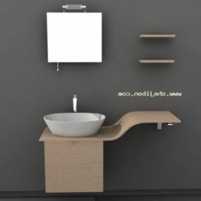 Wash Basin Table Set Simple Style 3d model