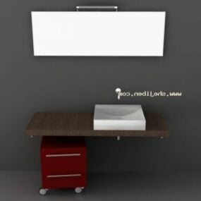 Basit Yıkama Masası Lavabo 3d modeli
