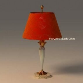 Hotel Red Table Lamp 3d model
