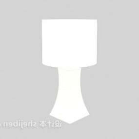 モダンな白いテーブルランプ照明器具3Dモデル