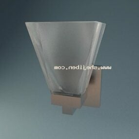 3D model nástěnné lampy z nerezové oceli
