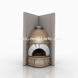 Corner Fireplace 3d model