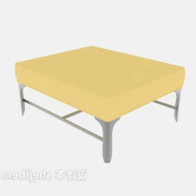 Yellow Sofa Stool 3d model
