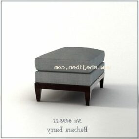 Sofa Stool Grey Fabric Furniture 3d model